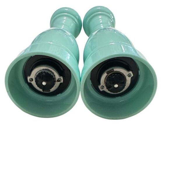 Electric Turquoise Pepper & Salt Mills 12” Tall Light Weight Plastic Set Of 2 - Picture 4 of 10